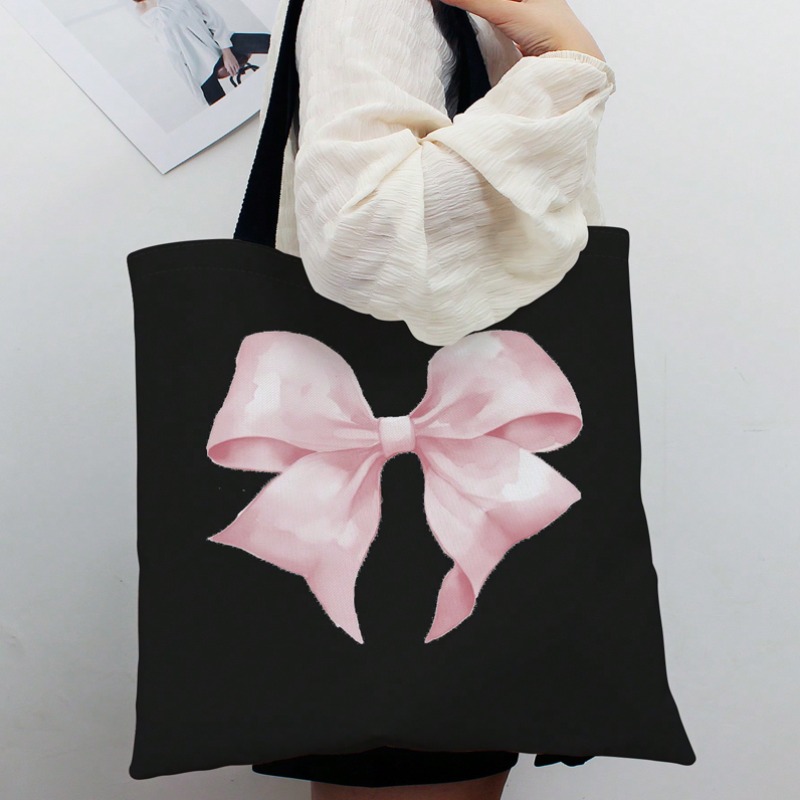 Ribbon Bow Gift - Borsa a tracolla in tela con