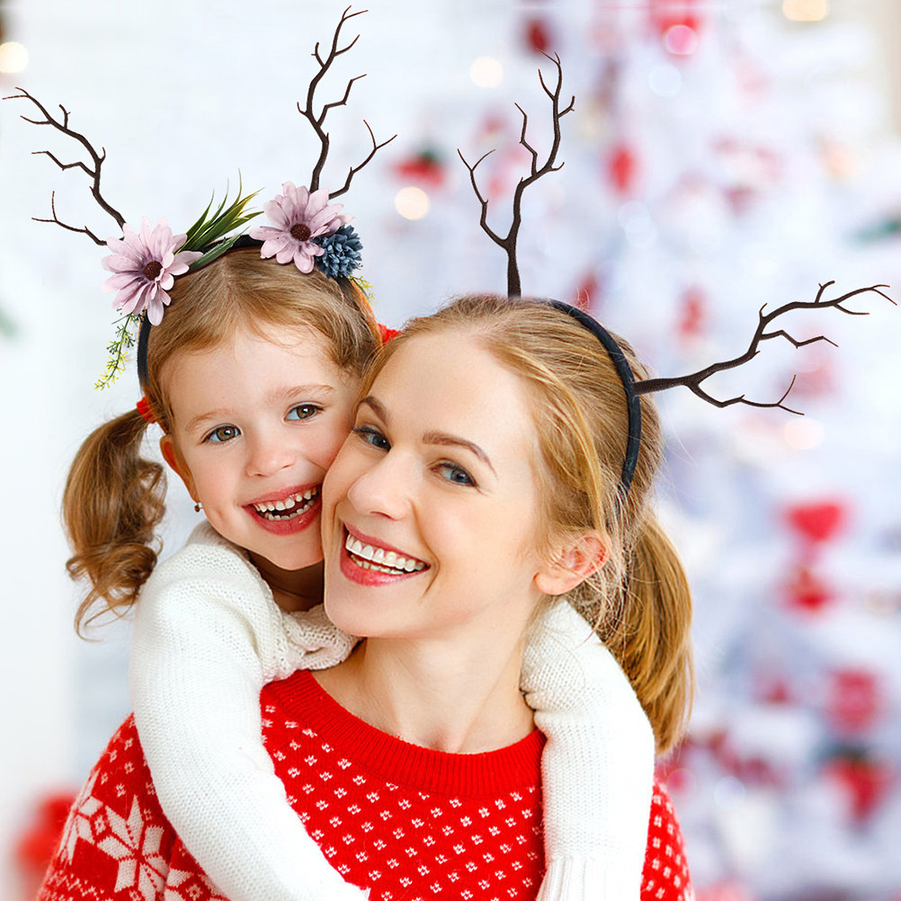 Reindeer Antlers Headband - 16 Pezzi di Cerchietti Natalizi con