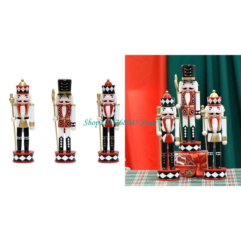 Nutcracker Figurine - R53F Schiaccianoci natalizi in legno Re