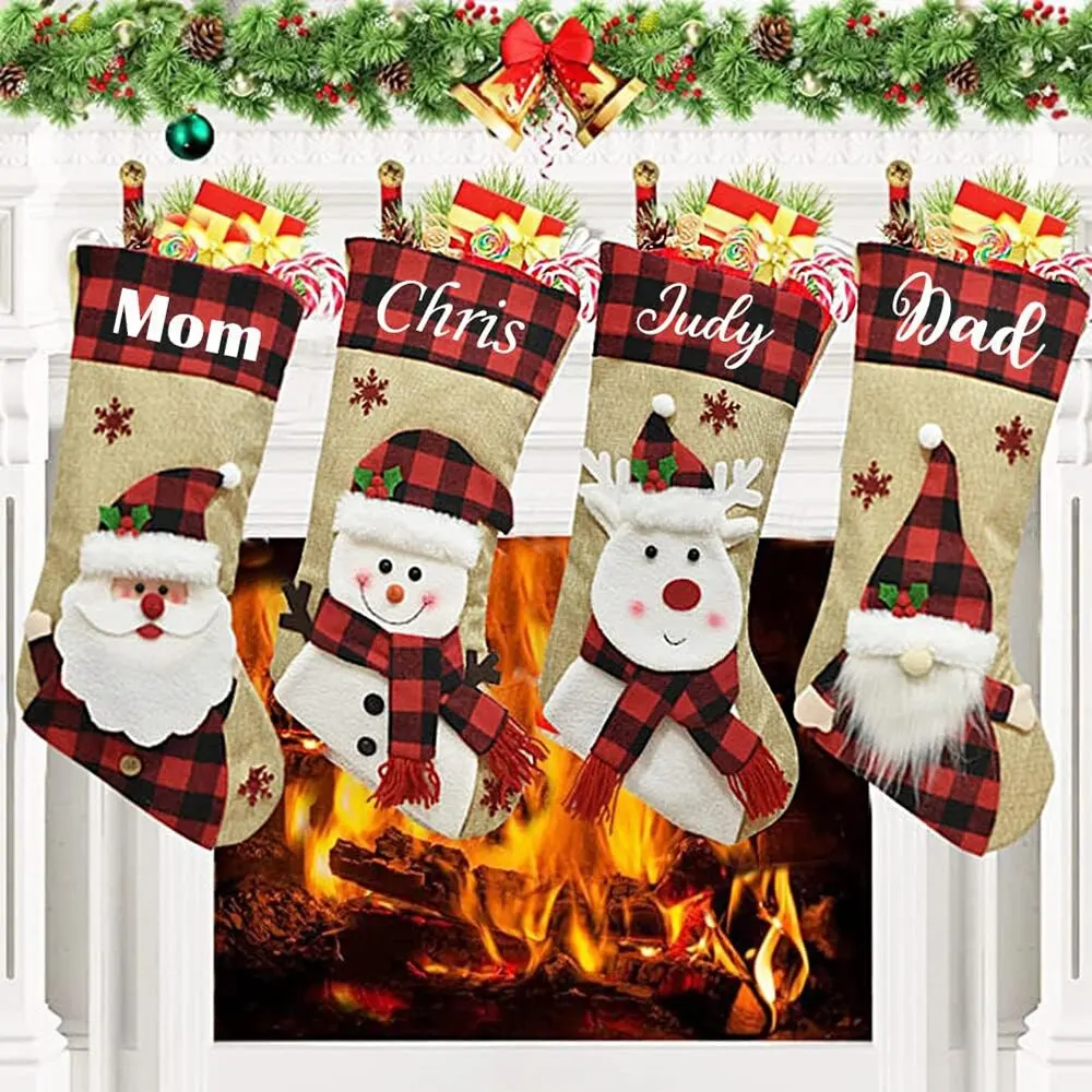 Christmas Stocking Hanging - Calze natalizie natalizie borse appese natalizie
