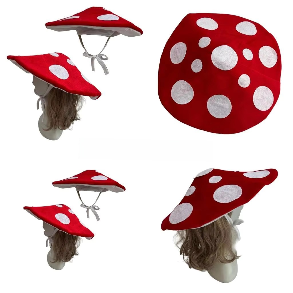 Santa Hat Plush - Cappello a forma di fungo per