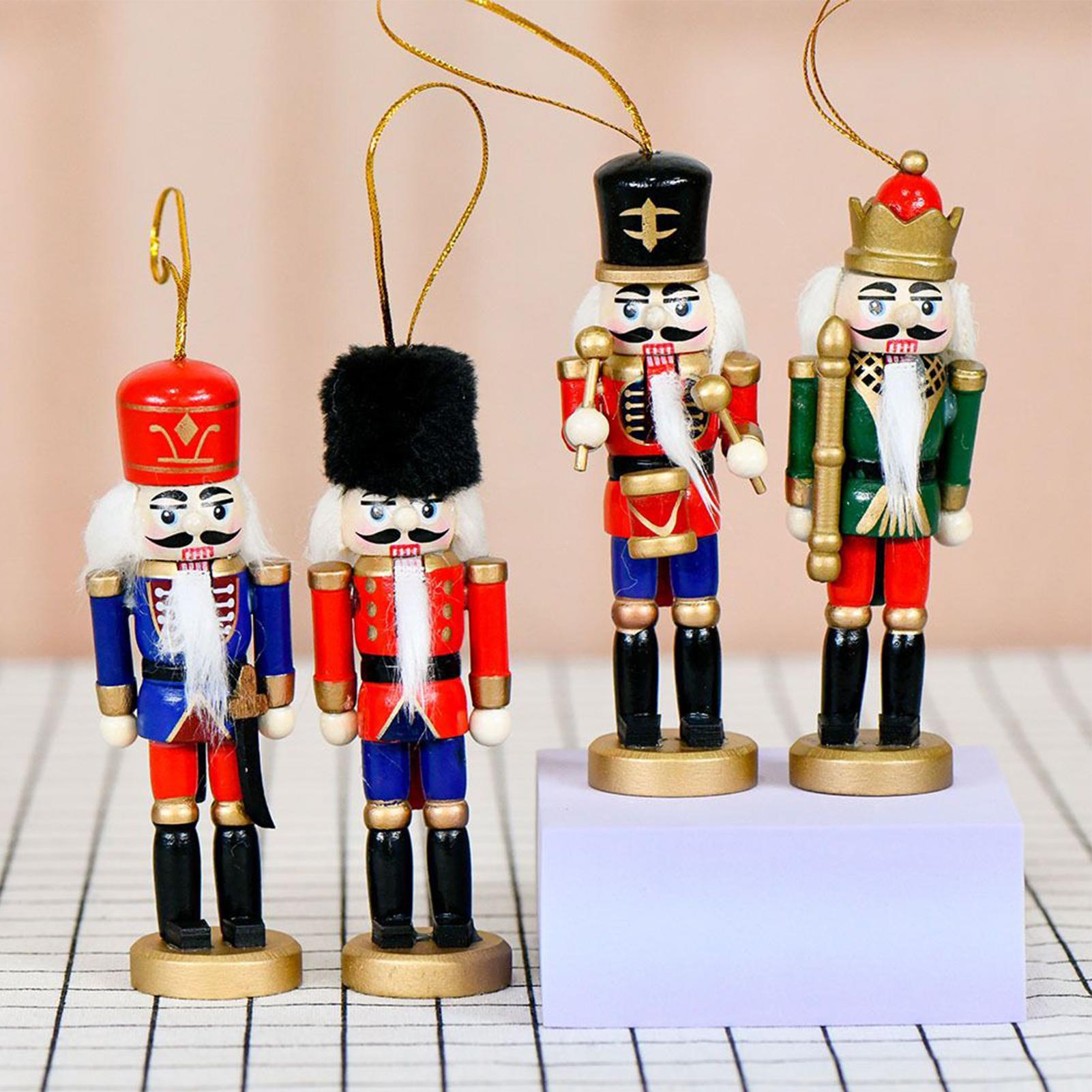 Nutcracker Figurine - Schiaccianoci Ornamenti natalizi Schiaccianoci in legno