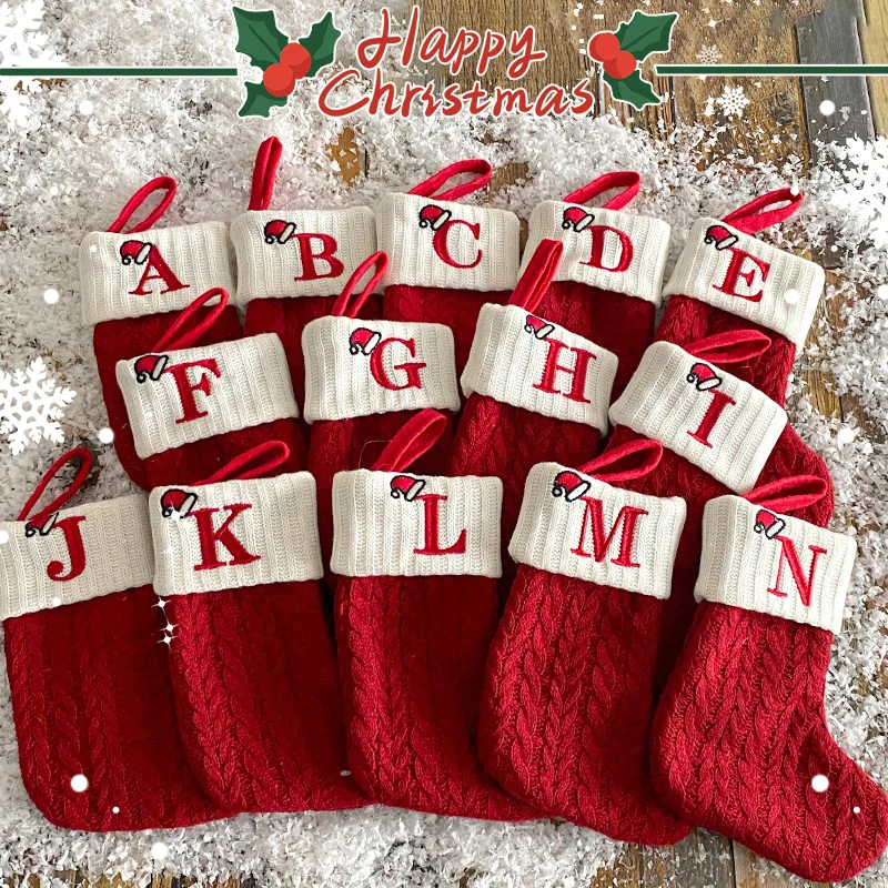 Christmas Stocking Hanging - Decorazione natalizia 2025 Lettere decorative Stivali