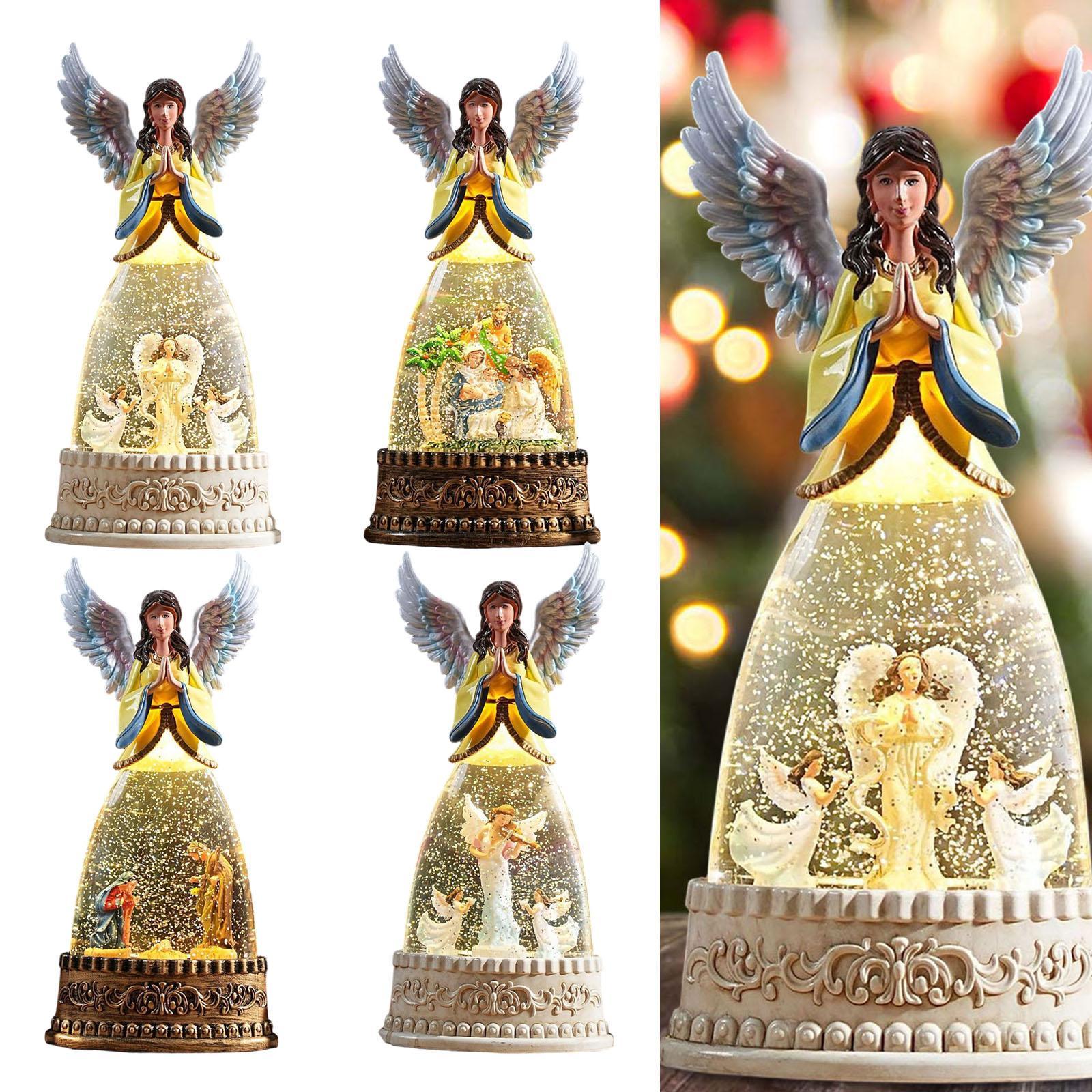 Figurina di angelo illuminato, - Snow Globe Musical recensione e prezzo