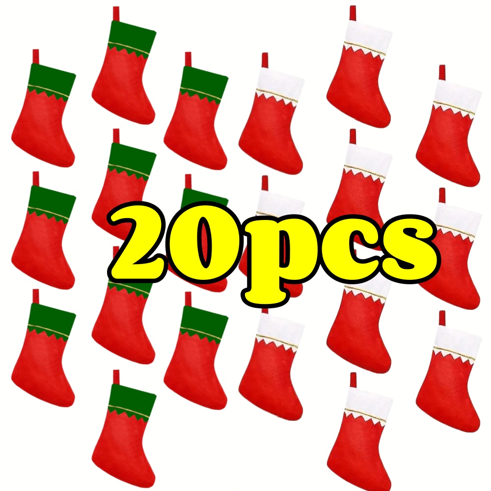 12 pezzi di calze natalizie in - Christmas Stocking Hanging recensione e prezzo